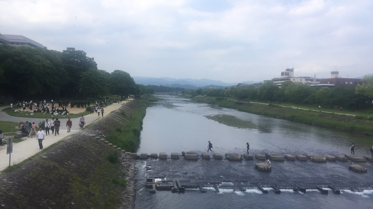 kamo river for kyoto one day itinerary