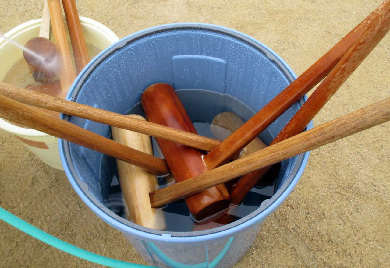 kine in a bucket of water