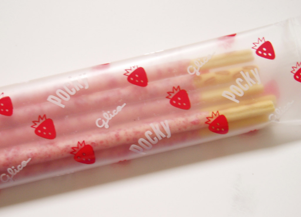 a strawberry pocky package